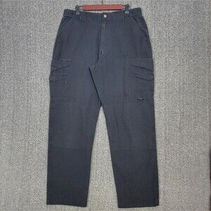 Tru Spec Pants Men 34x32* Black Ripstop Cargo Tactical Workwear Adjustable Waist